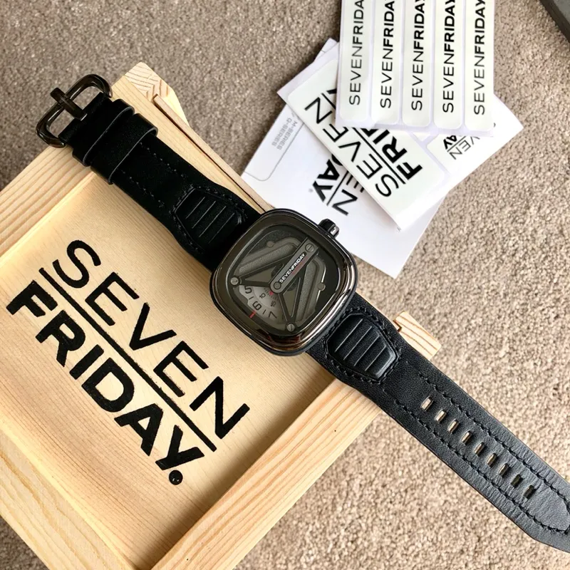 【Authentic Tmall】💰1640! Seven Fridays SEVENFRIDAY Movement: Original Japanese Citizen 82s7 mechanical movement Mirror: Strengthened blue light glass Strap: Imported calf belt Material: High-grade 316 stainless steel Case size: 47mm13mm High-end quality, please pay attention to the workmanship details, support NFC anti-counterfeiting!